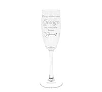 Always Looking Good Personalised Engraved New Home Champagne Glass Single or Set of Two Glasses New House Gift Housewarming Present Double Glass Set (1 x Empty Glass)