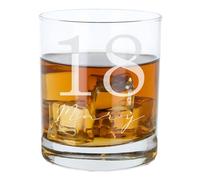Always Looking Good Personalised Happy 18th Birthday Gift Whisky Glass - Custom Name & Age Engraved Large Whiskey Glass - Present for 18 Year Old Etched 305ml Men & Women