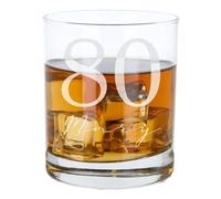 Always Looking Good Personalised Happy 80th Birthday Gift Whisky Glass - Custom Name & Age Engraved Large Whiskey Glass - Present for 80 Year Old Etched 305ml Men & Women