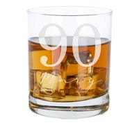 Always Looking Good Personalised Happy 90th Birthday Gift Whisky Glass - Custom Name & Age Engraved Large Whiskey Glass - Present for 90 Year Old Etched 305ml Men & Women