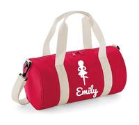 Always Looking Good Personalised Irish Dancer Gym Bag for Kids & Girls, 12L Durable Training Holdall Bag, 20x20x40cm Stylish Dance Storage - Red