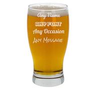 Always Looking Good Personalised Pint Glass - Tulip Shape Engraved Any Message, Any Occasion, Customised Beer Glass for Men, Elegant Personalised Gifts for Him - Pint Glass Gifts for Men (Any Text)