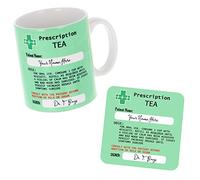 Always Looking Good Personalised Prescription Tea Mug Custom Tea Cup & Coaster with Name Novelty Funny Filled Gift 10oz Mug (Empty Mug & Coaster)