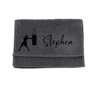 Always Looking Good Slate Grey Personalised Embroidered Boxing Workout Gym Towel Gift for Boxers Fitness With Name Sports Men Women Adults Gifts, 32'' x 12.5''