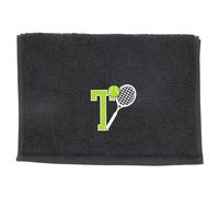 Always Looking Good Tennis Towel with Monogrammed Embroidery Initial Gift for Men & Women, Training Accessory Gift, Gym Towel Present for Tennis Players Birthday, Retirement, Christmas - Grey, T