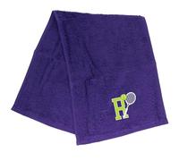 Always Looking Good Tennis Towel with Monogrammed Embroidery Initial Gift for Men & Women, Training Accessory Gift, Gym Towel Present for Tennis Players Birthday, Retirement, Christmas - Purple, R