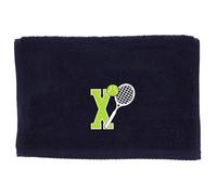 Always Looking Good Tennis Towel with Monogrammed Embroidery Initial Gift for Men & Women, Training Accessory Gift, Gym Towel Present for Tennis Players Birthday, Retirement, Christmas - Navy, X