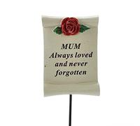 Always Loved Mum Flower Rose Memorial Tribute Stick Graveside Plaque