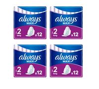 Always Maxi Long Sanitary Towels With Wings Size 2 12 Pads 12 Pad