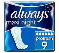 Always Maxi Profresh Night Sanitary Towels X9