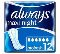 Always Maxi Night ProFresh Towels Without Wings, 12 Pads