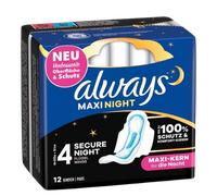Always Maxi Night Size 4 Sanitary Pads With Wings - 12 pcs