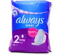 Always Maxi Pads Long with Wings 12s