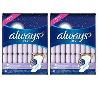 Always Maxi Pads Size 5 Overnight Absorbency With Wings, Unscented, 27 Ea