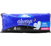 Always MaxiNight Pads 10 Pack
