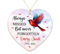 Always Missed But Never Forgotten Christmas Tree Hanging Ornament Decorative Christmas Decorations Funny Xmas Pendant For Keepsake Party Home Decor