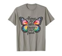 Always My Sister Forever My Freind Sister Butterfly T-Shirt