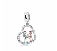Always My Sister Forever My Friend Big Little Love Heart Charm Bead Pendant 925 Sterling Silver Dangle Compatible With Pandora Charm Bracelet
