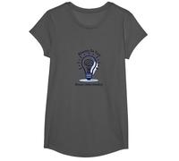 Always On Task Always Understanding Brain Lightbulb T-Shirt, Girls, Asphalt, Large