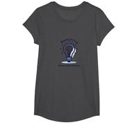 Always On Task Always Understanding Brain Lightbulb T-Shirt, Girls, Dark Heather Grey, Medium
