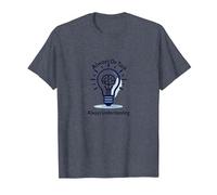 Always On Task Always Understanding Brain Lightbulb T-Shirt, Men, Heather Blue, 6XL
