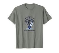 Always On Task Always Understanding Brain Lightbulb T-Shirt, Men, Olive Heather, 3XL