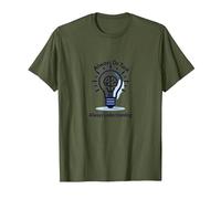 Always On Task Always Understanding Brain Lightbulb T-Shirt, Men, Olive, XXL