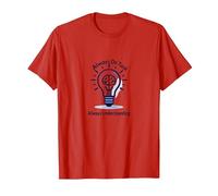 Always On Task Always Understanding Brain Lightbulb T-Shirt, Men, Red, 3XL