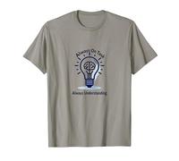 Always On Task Always Understanding Brain Lightbulb T-Shirt, Men, Slate, XL