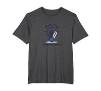 Always On Task Always Understanding Brain Lightbulb T-Shirt, Men's Big and Tall, Dark Heather Grey, 4X Tall