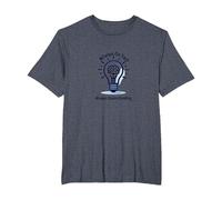 Always On Task Always Understanding Brain Lightbulb T-Shirt, Men's Big and Tall, Heather Blue, 6X Tall