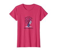 Always On Task Always Understanding Brain Lightbulb T-Shirt, Women, Red Heather, M
