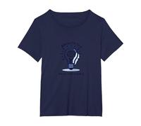 Always On Task Always Understanding Brain Lightbulb T-Shirt, Women's Plus, Navy, 6X