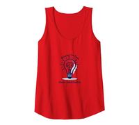Always On Task Always Understanding Brain Lightbulb Tank Top, Women, Red, XXL