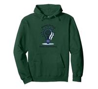 Always On Task Always Understanding Funny Brain Lightbulb Pullover Hoodie, Adult Unisex, Dark Green, Large