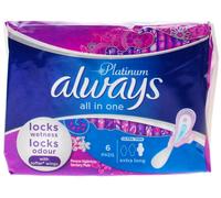 Always Platinum All In One Extra Long Ultra Thin Pads 6 pcs