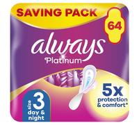 Always Platinum Night (Size 3) Wings 16 Pads x 4