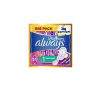 Always Platinum Normal (Size 1) Sanitary Towels With Wings 24 Pads