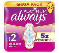 Always Platinum Long (Size 2) Sanitary Towels with Wings 22 Pads