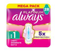 Always Platinum Sanitary Towels Normal Size 1 Wings 28ct