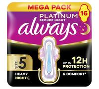 Always Platinum Sanitary Towels Secure Night Extra Size 5 16CT