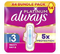 Always Platinum Night (Size 3) Wings 14 Pads x 4