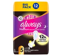 Always Platinum Secure Night Extra Sanitary Towels With Wings Size 5 12 Pads
