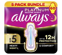 Always Platinum Secure Night Extra (Size 5) Sanitary Towels with Wings 5 x 12 Pa