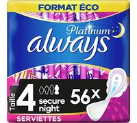 Always Platinum Sanitary Towels Secure Night (Size 4) With Wings 7Pads