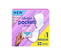 Always Pocket Flexfoam Pads, Size 1, Regular, with Wings, 22 Count