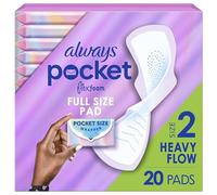 Always Pocket Flexfoam Pads, Size 2, Heavy, with Wings, 20 Count
