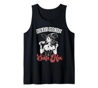 Always Practice Safe Hex Funny Witch Retro Gothic Halloween Tank Top