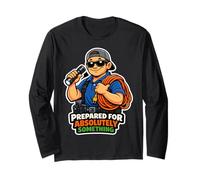 Always Prepared Dad with Extension Cord & Flashlight Long Sleeve T-Shirt