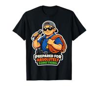 Always Prepared Dad with Extension Cord & Flashlight T-Shirt